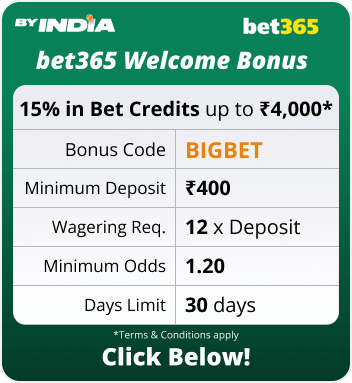 bet365 bonus code India